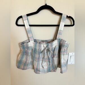 American Eagle Plaid Crop Top